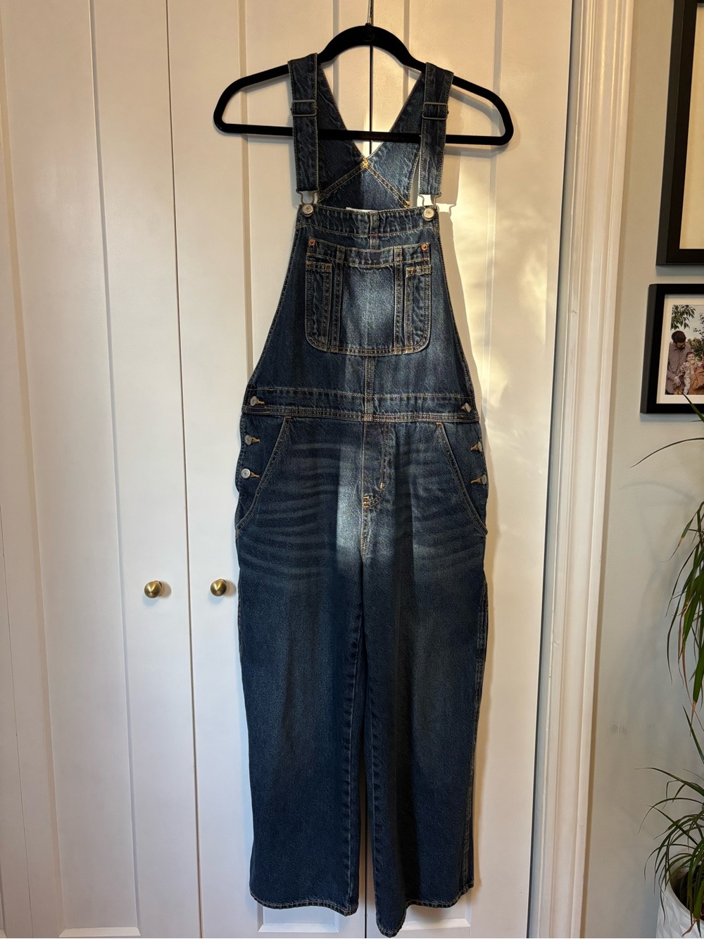 Dark Wash Denim Overalls